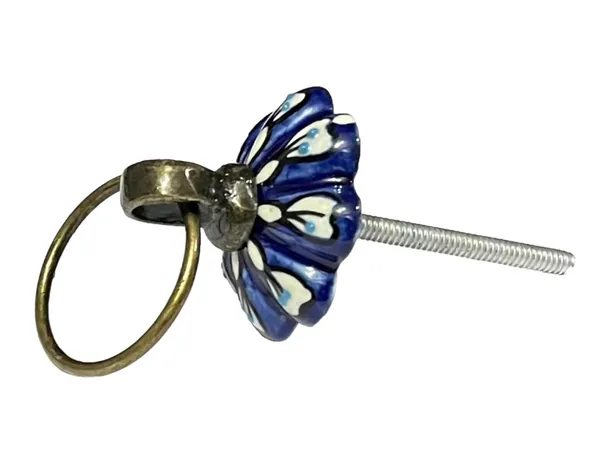 Pack_of_4_Blue_Hand_Painted_Ceramic_Drawer_Knobs_For_Kitchen_Cabinet_Hardware_Door_Pulls-_Gold_Antique_Finish_(Size_1.75_Inch,_)