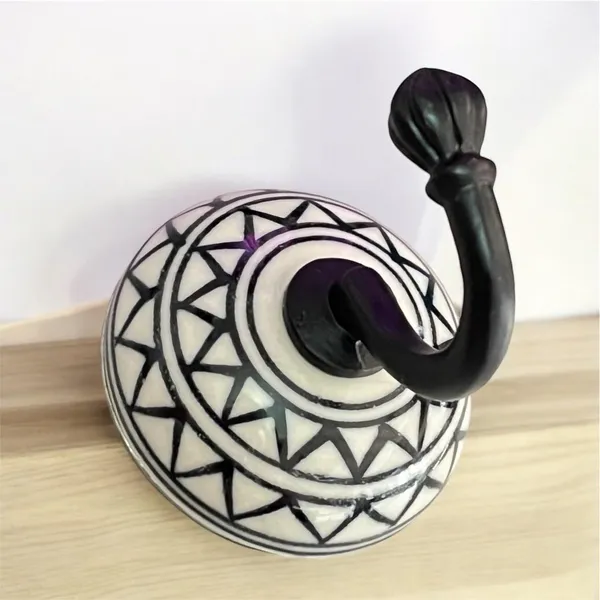 Pack_of_2_Black_Four_-_Ceramic_Metal_Wall_Hook/Wall_Mounted_Single_Hook_Hanger_-_Black_Hook_(Size_3.5_Inch,_Hand_Painting)_(Black_Four_-_)