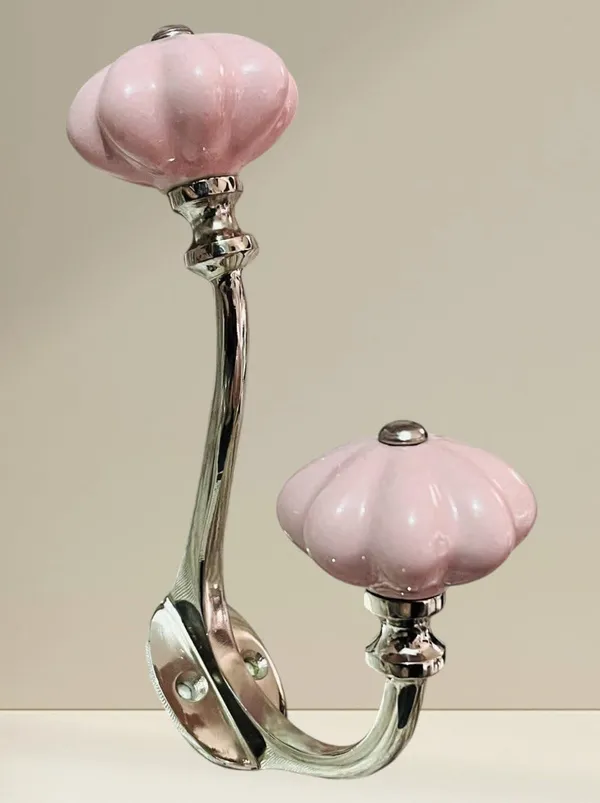 Pack_of_2_Silver_Ceramic_Metal_Wall_Hooks_-_Silver_Finish_(Size_6_Inch,_Pink)