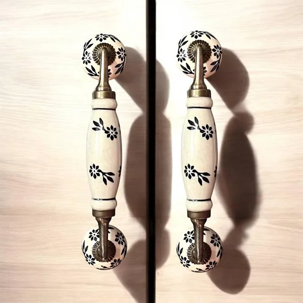Ceramic_Door_Handle_Gold_Antique_Finish_(Size_-_8.5_Inch)_-_Hole_To_Hole_6.5_Inch_(Hand_Painting)_-_Pack_Of_1_Handle