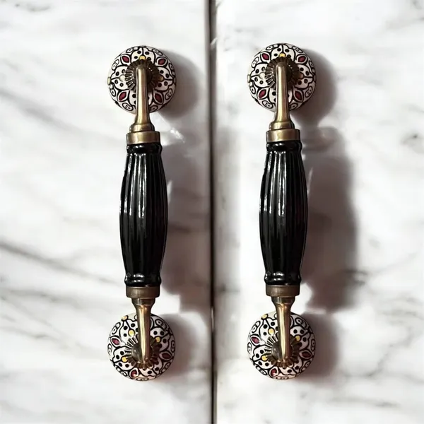 Ceramic_Door_Handle_Gold_Antique_Finish_(Size_-_8.5_Inch)_-_Hole_To_Hole_6.5_Inch_(Hand_Painting)_-_Pack_Of_1_Handle