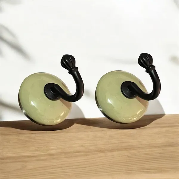 Maison_Belle_Ceramic_Metal_Wall_Hook/Wall_Mounted_Single_Hook_Hanger_-_Black_Hook_(Size_3.5_Inch)_-_Pack_of_2_(SAGA_Green)