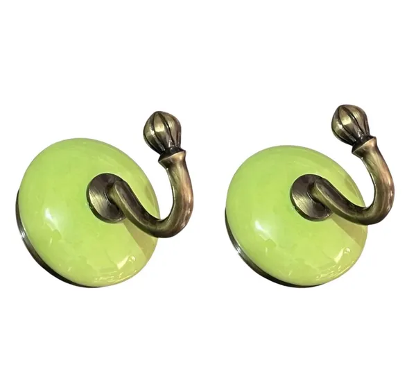 Maison_Belle_Ceramic_Metal_Wall_Hook/Wall_Mounted_Single_Hook_Hanger_-_GLOD_Antique_Hook_(Size_3.5_Inch)_-_(Green_-_Pack_of_2)