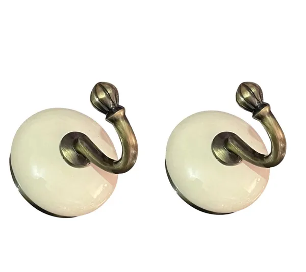 Maison_Belle_Ceramic_Metal_Wall_Hook/Wall_Mounted_Single_Hook_Hanger_-_GLOD_Antique_Hook_(Size_3.5_Inch)_-_Cream_(IOVERY)_-_Pack_of_2