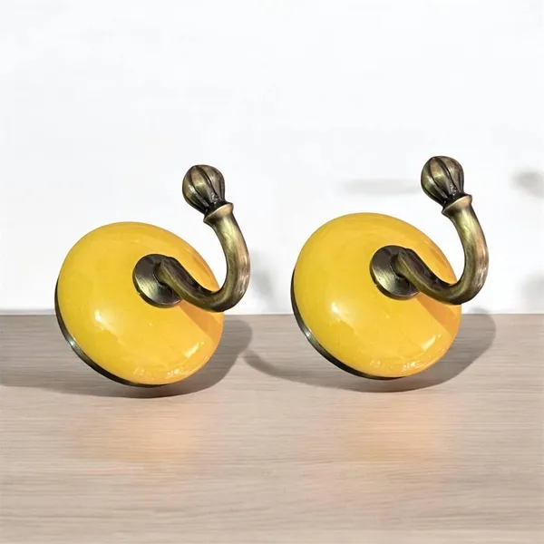 Maison_Belle_Ceramic_Metal_Wall_Hook/Wall_Mounted_Single_Hook_Hanger_-_GLOD_Antique_Hook_(Size_3.5_Inch)_-_(Yellow_-_Pack_of_2)