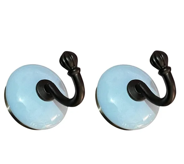 Maison_Belle_Ceramic_Metal_Wall_Hook/Wall_Mounted_Single_Hook_Hanger_-_Black_Hook_(Size_3.5_Inch)_-_Pack_of_2_(Sky_Blue)