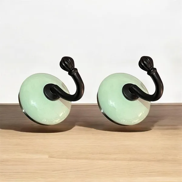 Maison_Belle_Ceramic_Metal_Wall_Hook/Wall_Mounted_Single_Hook_Hanger_-_Black_Hook_(Size_3.5_Inch)_-_Pack_of_2_(SEA_Green)