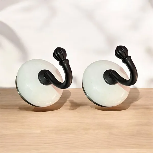 Maison_Belle_Ceramic_Metal_Wall_Hook/Wall_Mounted_Single_Hook_Hanger_-_Black_Hook_(Size_3.5_Inch)_-_Pack_of_2_(White)