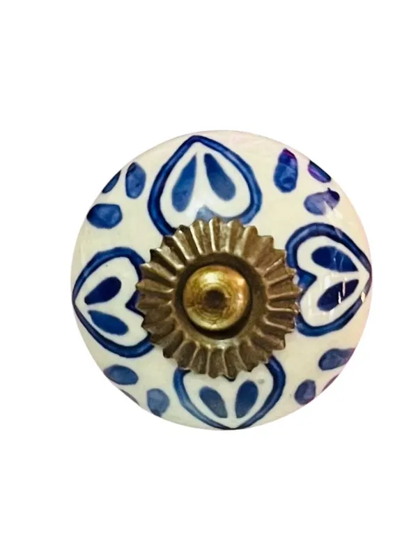 Maison_Belle_Ceramic_Door_Knobs_-_Gold_Antique_Finish_(Size_1.75_INCH,_Pack_of_6)_(Blue_Heart)