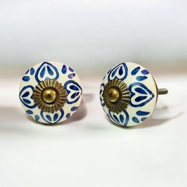 Maison_Belle_Ceramic_Door_Knobs_-_Gold_Antique_Finish_(Size_1.75_INCH,_Pack_of_6)_(Blue_Heart)