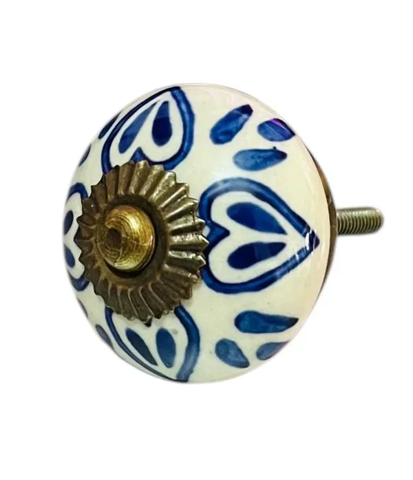 Maison_Belle_Ceramic_Door_Knobs_-_Gold_Antique_Finish_(Size_1.75_INCH,_Pack_of_6)_(Blue_Heart)