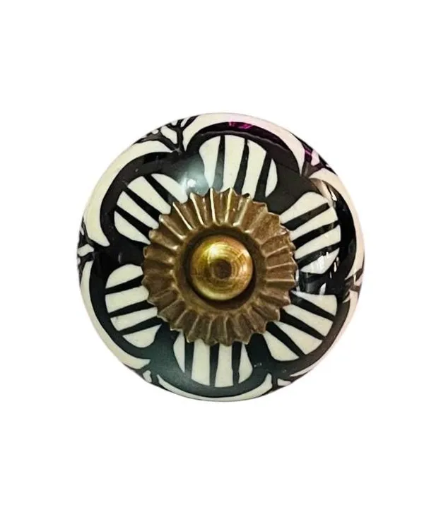 Maison_Belle_Ceramic_Door_Knobs_-_Gold_Antique_Finish_(Size_1.75_INCH,_Pack_of_6)_(Black_Hand_Painting)