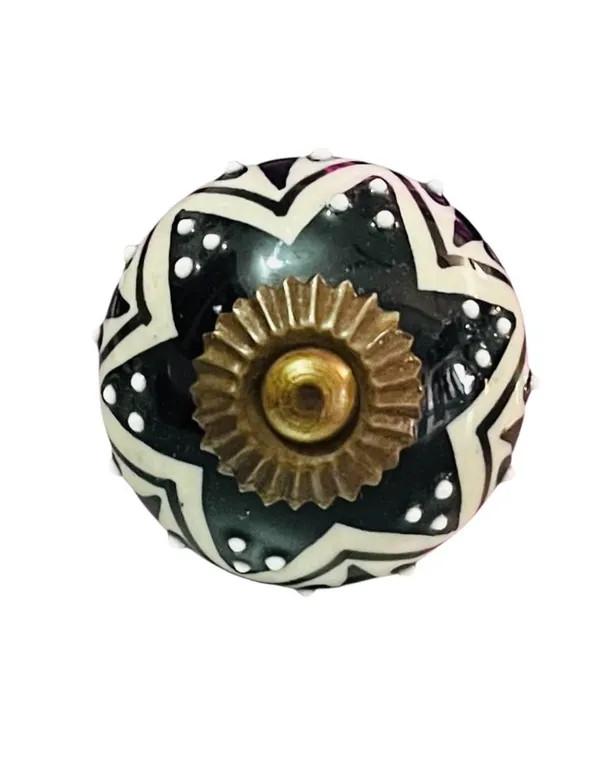 Maison_Belle_Ceramic_Door_Knobs_-_Gold_Antique_Finish_(Size_1.75_INCH,_Pack_of_6)_(Black_Hand_Painting)