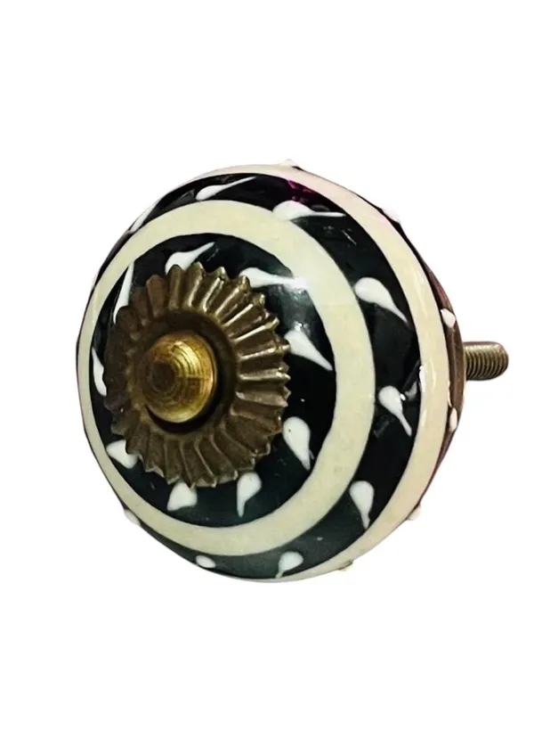 Maison_Belle_Ceramic_Door_Knobs_-_Gold_Antique_Finish_(Size_1.75_INCH,_Pack_of_6)_(Black_Hand_Painting)