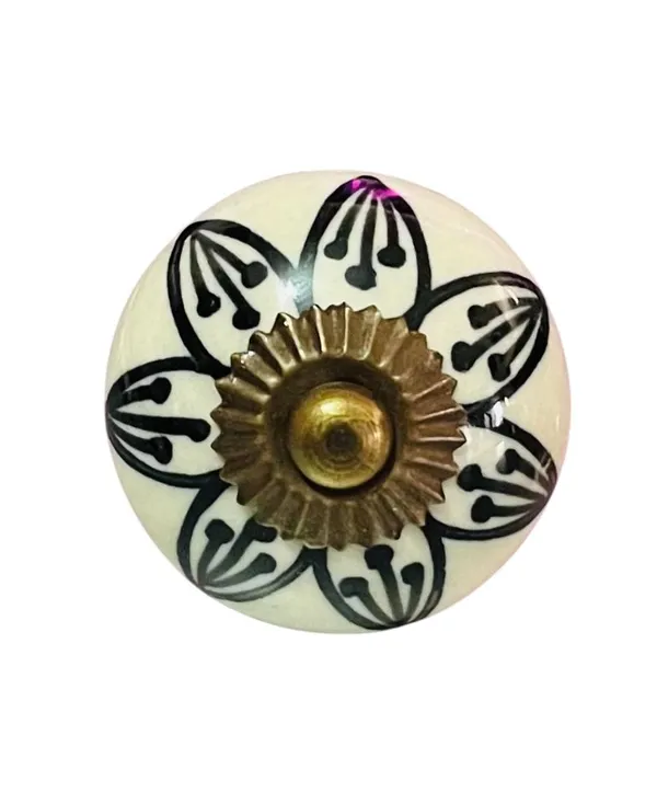 Maison_Belle_Ceramic_Door_Knobs_-_Gold_Antique_Finish_(Size_1.75_INCH,_Pack_of_6)_(Black_Hand_Painting)
