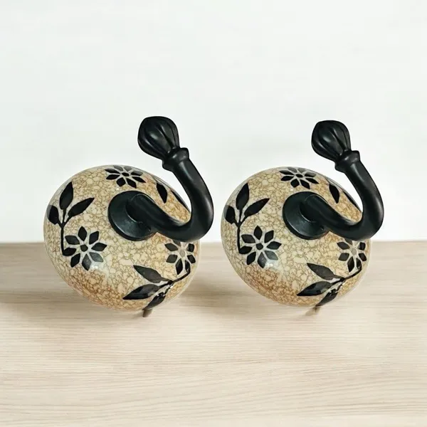 Maison_Belle_Ceramic_Metal_Wall_Hook/Wall_Mounted_Single_Hook_Hand_Painting_-_Black_Hook_(Size_3.5_Inch,_Marble_Shade)_-_Pack_of_2_(2.)