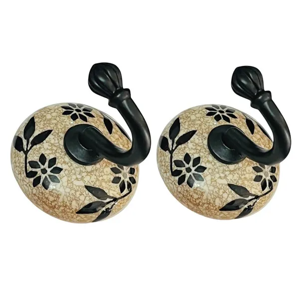 Maison_Belle_Ceramic_Metal_Wall_Hook/Wall_Mounted_Single_Hook_Hand_Painting_-_Black_Hook_(Size_3.5_Inch,_Marble_Shade)_-_Pack_of_2_(2.)