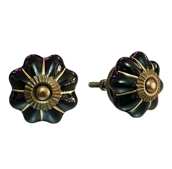 Maison_Belle_Ceramic_Door_Knobs_-_Gold_Antique_Finish_(Size_1.6_INCH_-_Black_Gold_Strips,_Pack_of_6)_(Black)