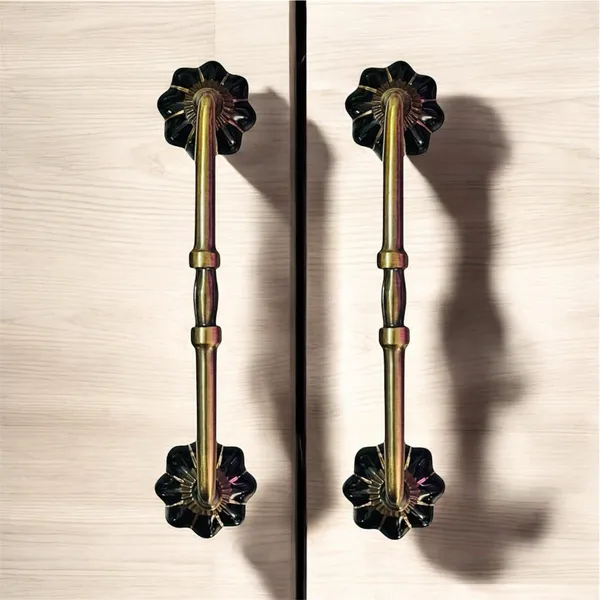 Maison_Belle_Ceramic_Door_Handle_Gold_Antique_Finish_-_(Size_8_Inch,_Black_Gold_Strips)_-_Hole_to_Hole_6_INCH_(Pack_of_1_Handle)_(6_INCH)