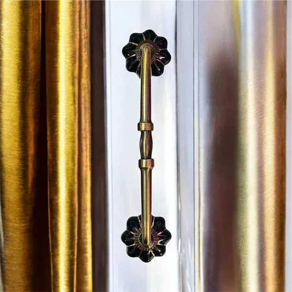Maison_Belle_Ceramic_Door_Handle_Gold_Antique_Finish_-_(Size_10_Inch,_Black_Gold_Strips)_-_Hole_to_Hole_8_INCH_(Pack_of_1_Handle)_(8_INCH)