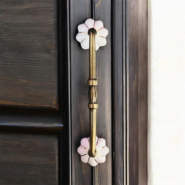 Maison_Belle_Ceramic_Door_Handle_Gold_Antique_Finish_-_(Size_10_Inch,_White_Gold_Strips)_-_Hole_to_Hole_8_INCH_(Pack_of_1_Handle)_(8_INCH)