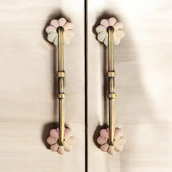 Maison_Belle_Ceramic_Door_Handle_Gold_Antique_Finish_-_(Size_10_Inch,_IOVERY_Gold_Strips)_-_Hole_to_Hole_8_INCH_(Pack_of_1_Handle)_(8_INCH)