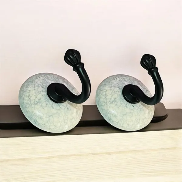Maison_Belle_Ceramic_Metal_Wall_Hook/Wall_Mounted_Single_Hook_Hand_Painting_-_Black_Hook_(Size_3.5_Inch,_Marble_Shades)_-_Pack_of_2_(4.)