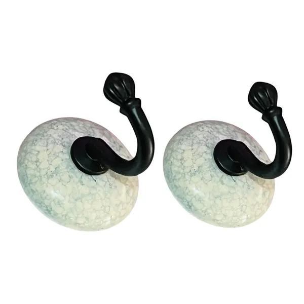 Maison_Belle_Ceramic_Metal_Wall_Hook/Wall_Mounted_Single_Hook_Hand_Painting_-_Black_Hook_(Size_3.5_Inch,_Marble_Shades)_-_Pack_of_2_(4.)