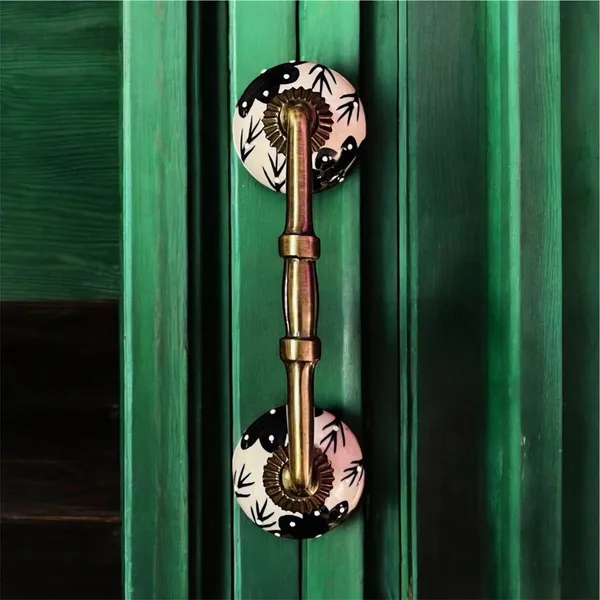 Maison_Belle_Ceramic_Door_Handle_Gold_Antique_Finish_-_(Size_6_Inch,_Hand_Painting)_-_Hole_to_Hole_4_INCH_(Pack_of_1_Handle)_(4_INCH)