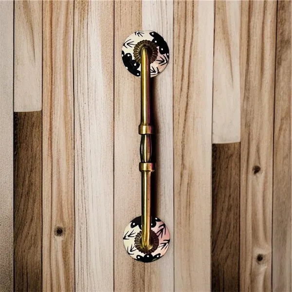 Maison_Belle_Ceramic_Door_Handle_Gold_Antique_Finish_-_(Size_8_Inch,_Hand_Painting)_-_Hole_to_Hole_6_INCH_(Pack_of_1_Handle)_(6_INCH)