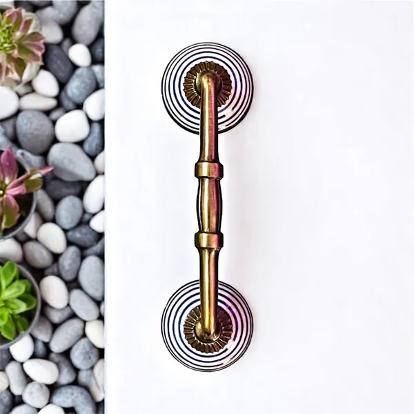 Maison_Belle_Ceramic_Door_Handle_Gold_Antique_Finish_-_(Size_6_Inch,_Hand_Painting)_-_Hole_to_Hole_4_INCH_(Pack_of_1_Handle)_(4_INCH)