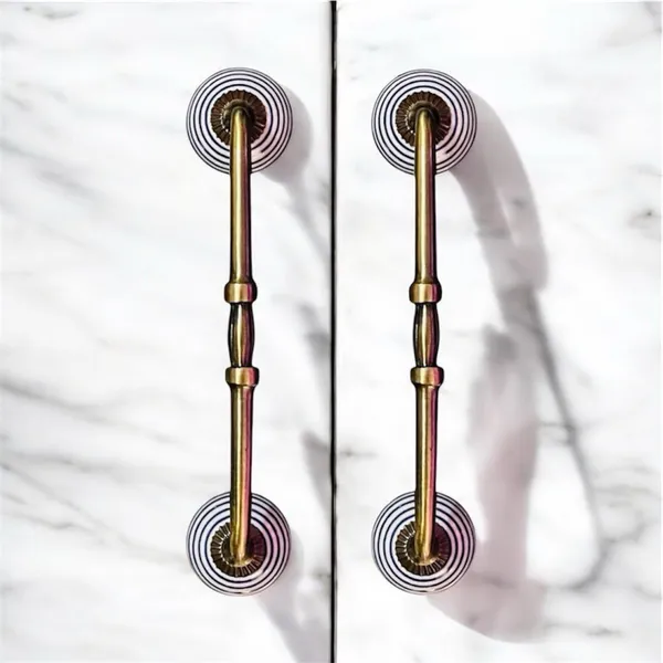 Maison_Belle_Ceramic_Door_Handle_Gold_Antique_Finish_-_(Size_10_Inch,_Hand_Painting)_-_Hole_to_Hole_8_INCH_(Pack_of_1_Handle)_(8_INCH)