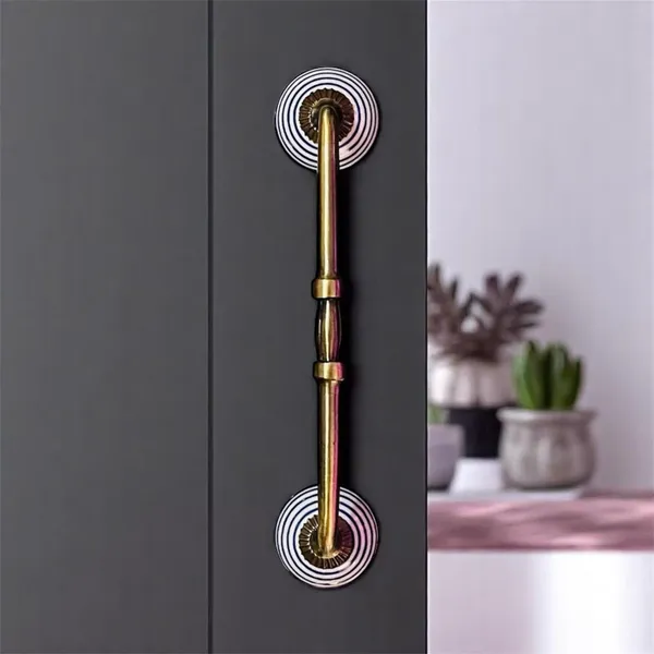 Maison_Belle_Ceramic_Door_Handle_Gold_Antique_Finish_-_(Size_10_Inch,_Hand_Painting)_-_Hole_to_Hole_8_INCH_(Pack_of_1_Handle)_(8_INCH)