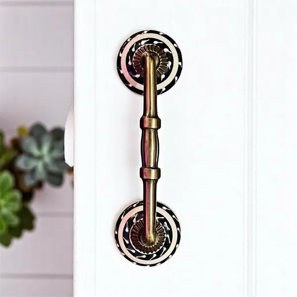 Maison_Belle_Ceramic_Door_Handle_Gold_Antique_Finish_-_(Size_6_Inch,_Hand_Painting)_-_Hole_to_Hole_4_INCH_(Pack_of_1_Handle)_(4_INCH)