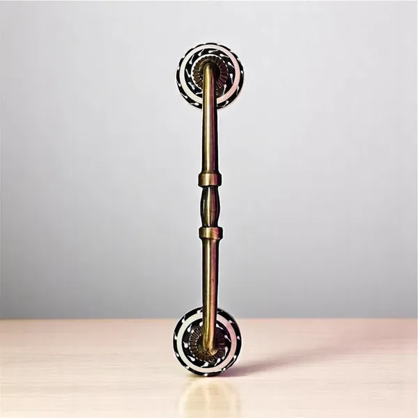 Maison_Belle_Ceramic_Door_Handle_Gold_Antique_Finish_-_(Size_8_Inch,_Hand_Painting)_-_Hole_to_Hole_6_INCH_(Pack_of_1_Handle)_(6_INCH)