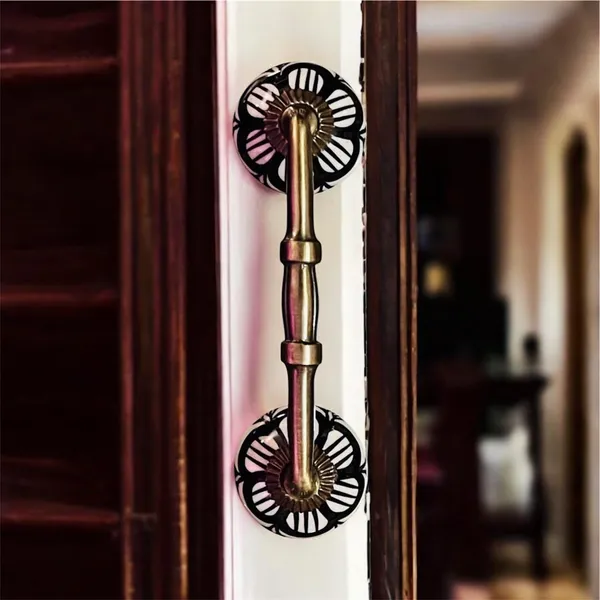 Maison_Belle_Ceramic_Door_Handle_Gold_Antique_Finish_-_(Size_6_Inch,_Hand_Painting)_-_Hole_to_Hole_4_INCH_(Pack_of_1_Handle)_(4_INCH)