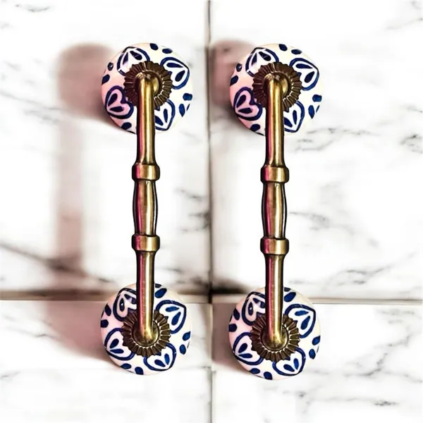 Maison_Belle_Ceramic_Door_Handle_Gold_Antique_Finish_-_(Size_6_Inch,_Hand_Painting)_-_Hole_to_Hole_4_INCH_(Pack_of_1_Handle)_(4_INCH)