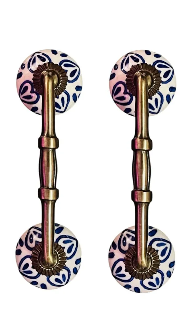 Maison_Belle_Ceramic_Door_Handle_Gold_Antique_Finish_-_(Size_6_Inch,_Hand_Painting)_-_Hole_to_Hole_4_INCH_(Pack_of_1_Handle)_(4_INCH)