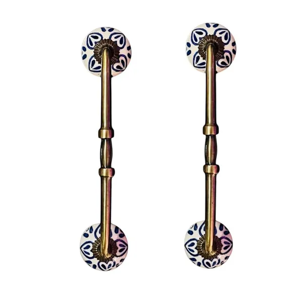 Maison_Belle_Ceramic_Door_Handle_Gold_Antique_Finish_-_(Size_10_Inch,_Hand_Painting)_-_Hole_to_Hole_8_INCH_(Pack_of_1_Handle)_(8_INCH)