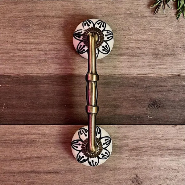 Maison_Belle_Ceramic_Door_Handle_Gold_Antique_Finish_-_(Size_6_Inch,_Hand_Painting)_-_Hole_to_Hole_4_INCH_(Pack_of_1_Handle)_(4_INCH)