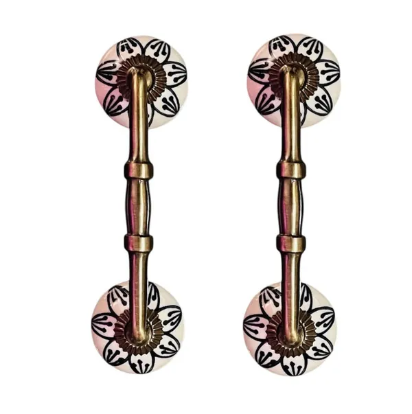 Maison_Belle_Ceramic_Door_Handle_Gold_Antique_Finish_-_(Size_6_Inch,_Hand_Painting)_-_Hole_to_Hole_4_INCH_(Pack_of_1_Handle)_(4_INCH)