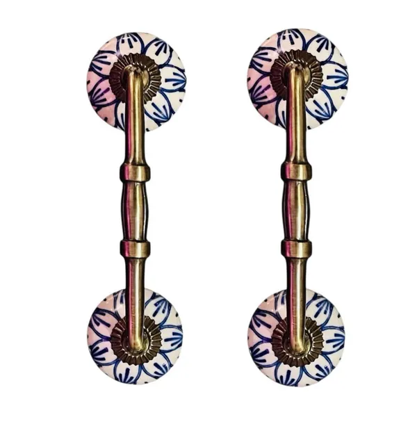 Maison_Belle_Ceramic_Door_Handle_Gold_Antique_Finish_-_(Size_6_Inch,_Hand_Painting)_-_Hole_to_Hole_4_INCH_(Pack_of_1_Handle)_(4_INCH)