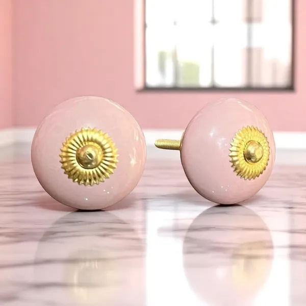 Maison_Belle_Ceramic_Door_Knobs_-_Brass_Metal_Fittings_(Size_1.75_INCH,_Pack_of_6)_Pink