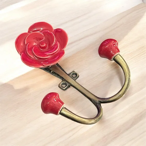 Maison_Belle_Ceramic_Rose_Hook_Metal_Wall_Mounted_Double_Hook_Hanger_-_(Size_5_Inch)_Pack_of_2_Hooks_(RED_-_Antique)