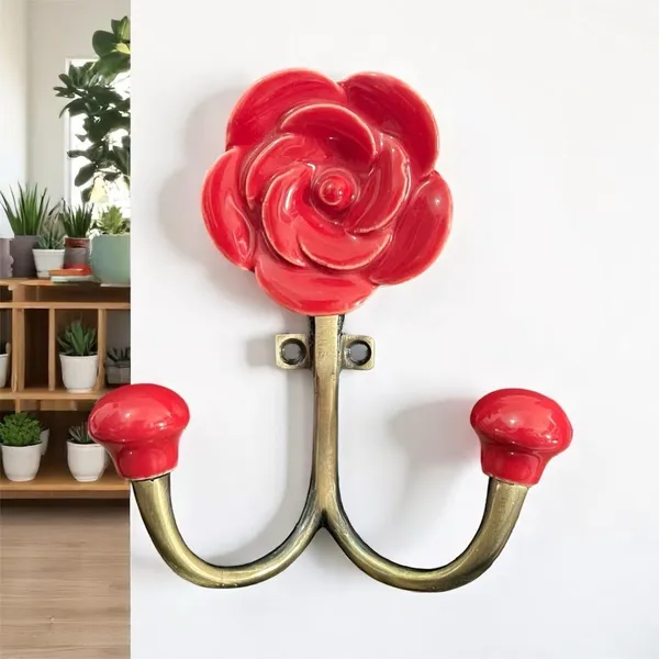 Maison_Belle_Ceramic_Rose_Hook_Metal_Wall_Mounted_Double_Hook_Hanger_-_(Size_5_Inch)_Pack_of_2_Hooks_(RED_-_Antique)