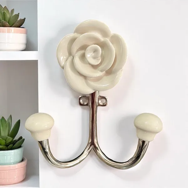 Maison_Belle_Ceramic_Rose_Hook_Metal_Wall_Mounted_Double_Hook_Hanger_-_(Size_5_Inch)_Pack_of_2_Hooks_(Cream_-_Silver)