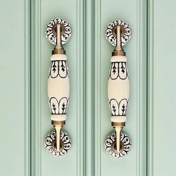 Maison_Belle_Ceramic_Door_Handle_Gold_Antique_Finish_(Size_-_8.5_INCH)_-_Hole_to_Hole_6.5_INCH_-_Pack_of_1_Handle_(1._Size_8.5_INCH_Hand_Paiting)