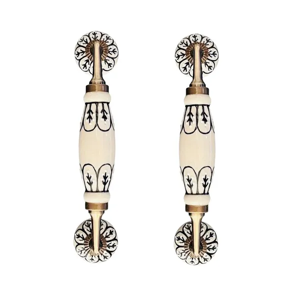 Maison_Belle_Ceramic_Door_Handle_Gold_Antique_Finish_(Size_-_8.5_INCH)_-_Hole_to_Hole_6.5_INCH_-_Pack_of_1_Handle_(1._Size_8.5_INCH_Hand_Paiting)