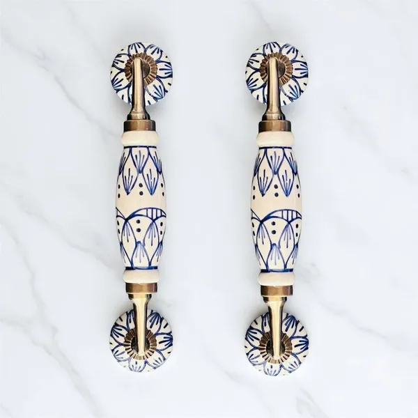 Maison_Belle_Ceramic_Door_Handle_Gold_Antique_Finish_(Size_-_8.5_INCH)_-_Hole_to_Hole_6.5_INCH_-_Pack_of_1_Handle_(2._Size_8.5_INCH_Hand_Paiting)