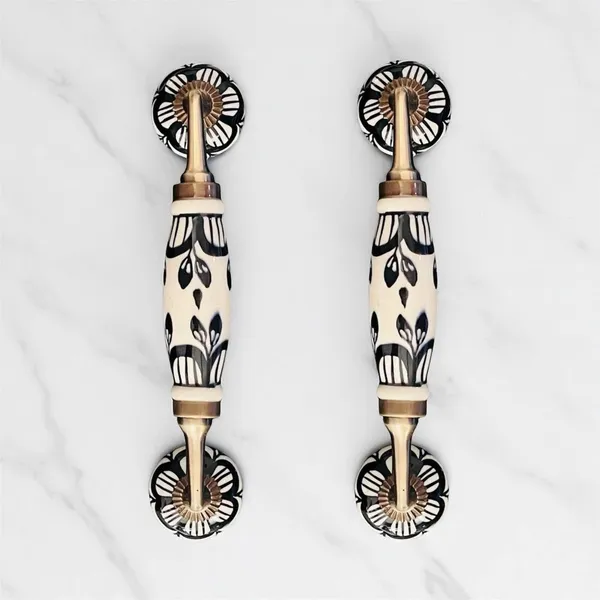 Maison_Belle_Ceramic_Door_Handle_Gold_Antique_Finish_(Size_-_8.5_INCH)_-_Hole_to_Hole_6.5_INCH_-_Pack_of_1_Handle_(3._Size_8.5_INCH_Hand_Paiting)